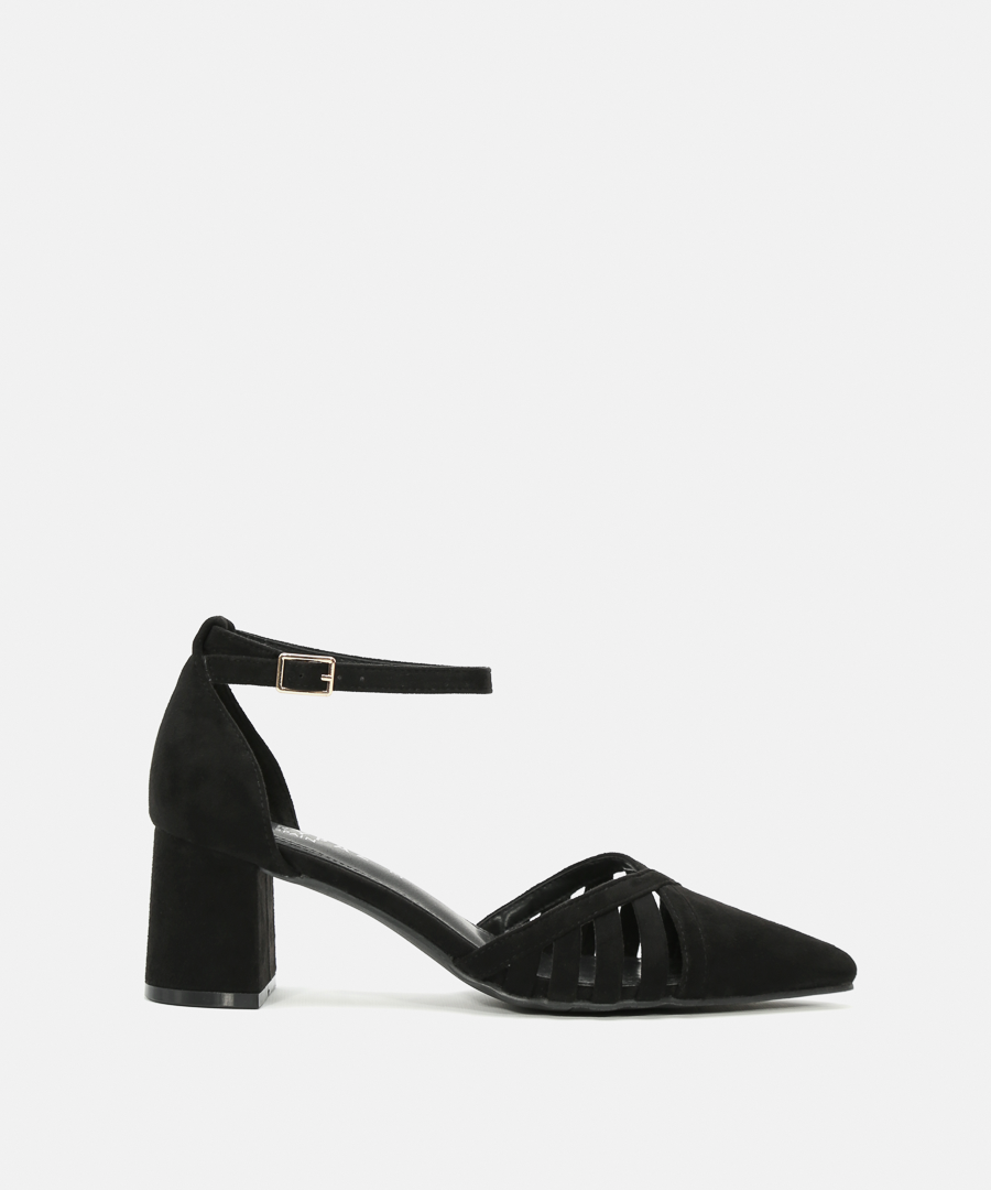 Sapatos salto veludo detalhe image number null